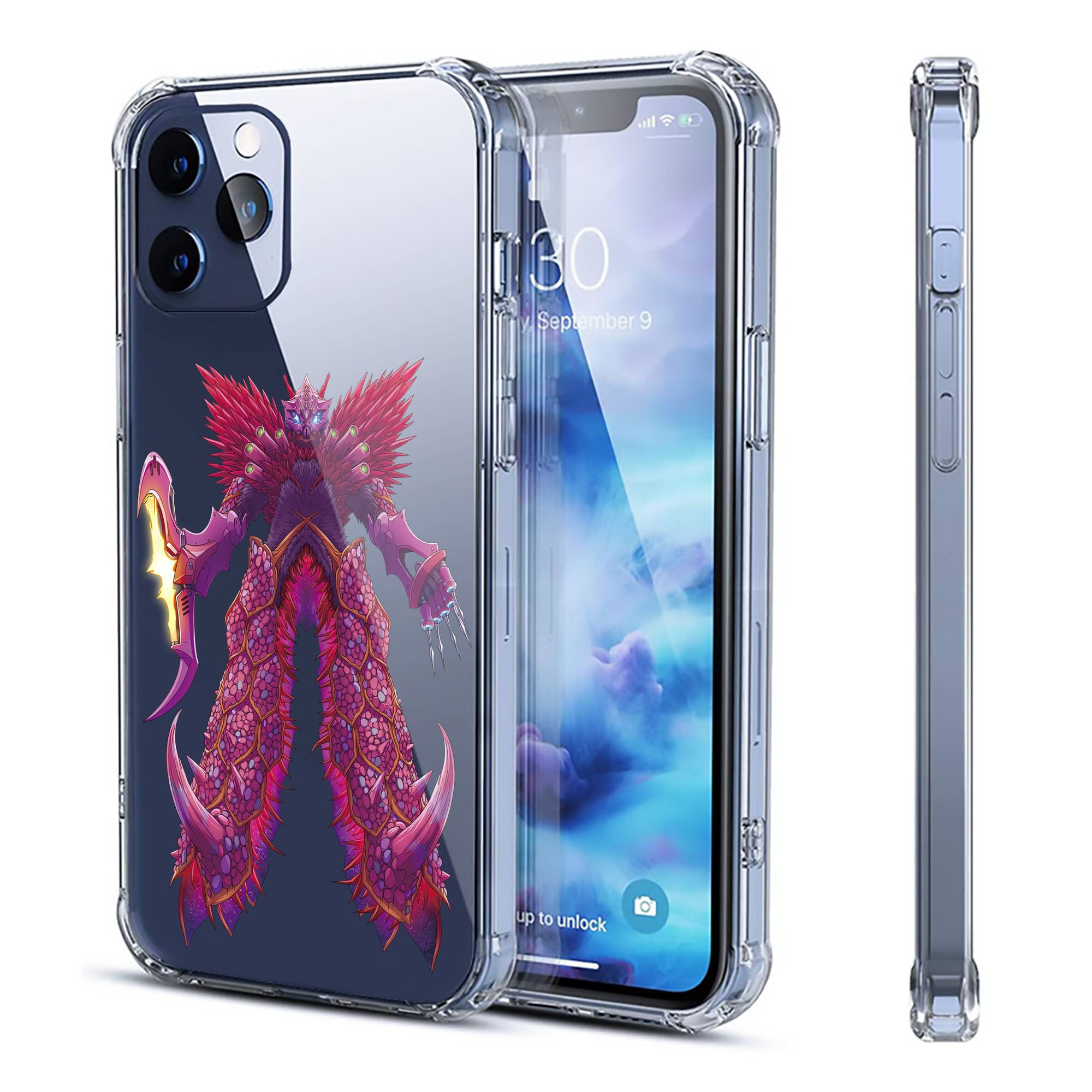 （画像用） ウルトラマン Ultraman 【iPhone 12シリーズ対応】透明スマホケース（クリアソフトケース）